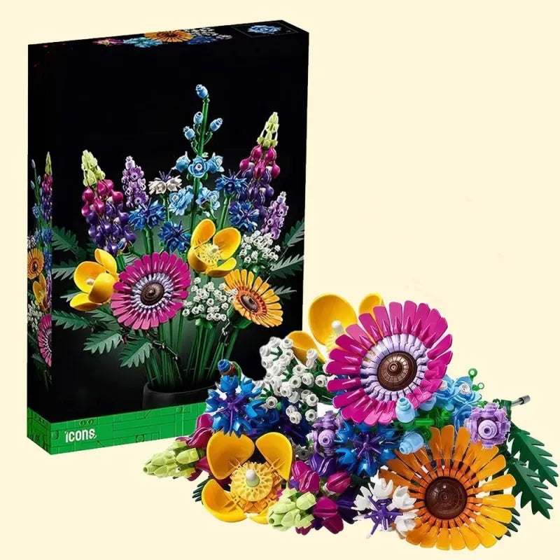 Wildflower Bouquet Botanical Building Blocks (959 Pcs)