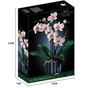 Orchid Flowers Botanical Building Blocks (608 Pcs)