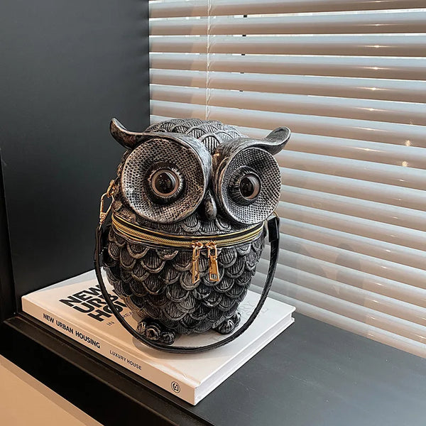 Athena Owl Nocturnal Satchel Handbag