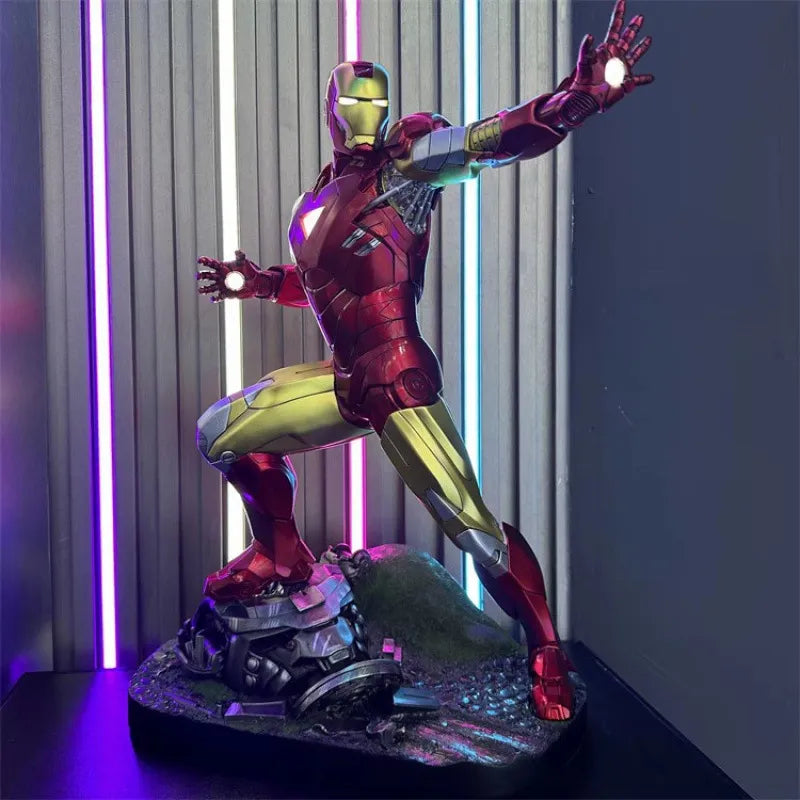 Iron Man Mark VI LED Battle Pose Statue (50 cm)