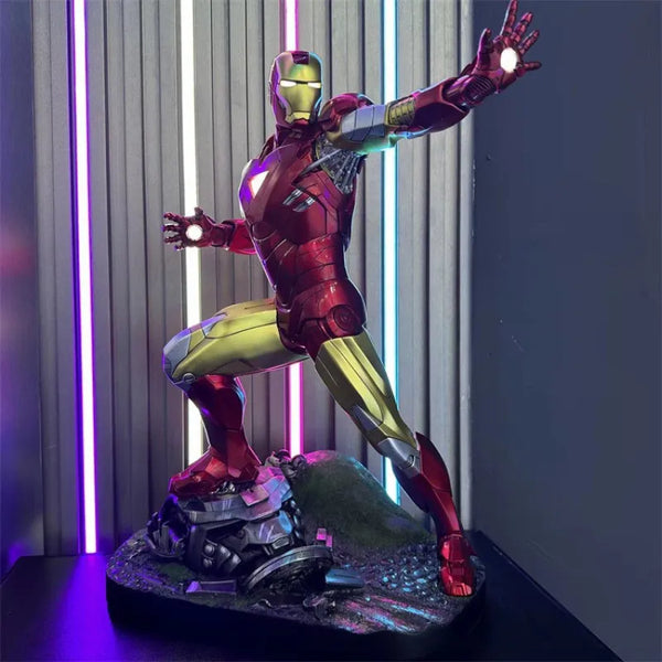 Iron Man Mark VI LED Battle Pose Statue (50 cm)