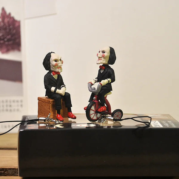 SAW Billy the Puppet Figurine Charm Keychain