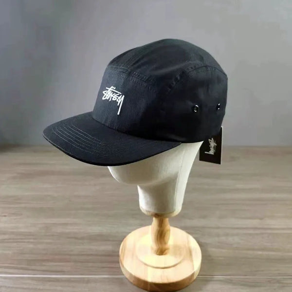 Stussy Black Stock Adjustable Skateboard Cap
