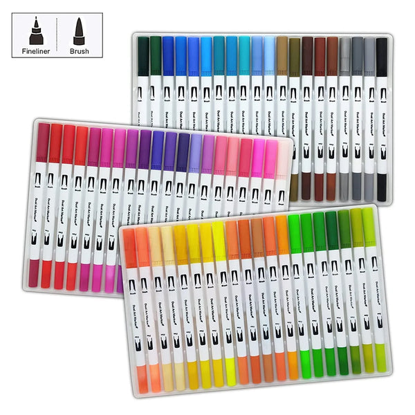 Chromatic 60-Color Dual Tip Brush Pen Set