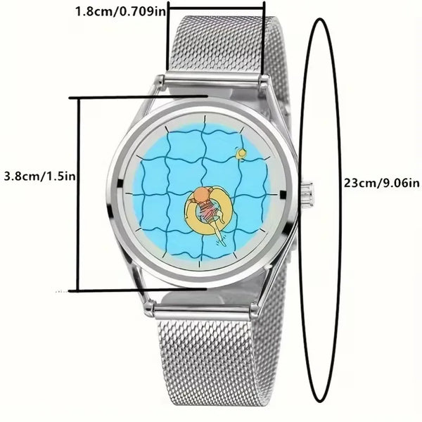 Lazy Afternoon Pool Floating Swimmer Novelty Watch