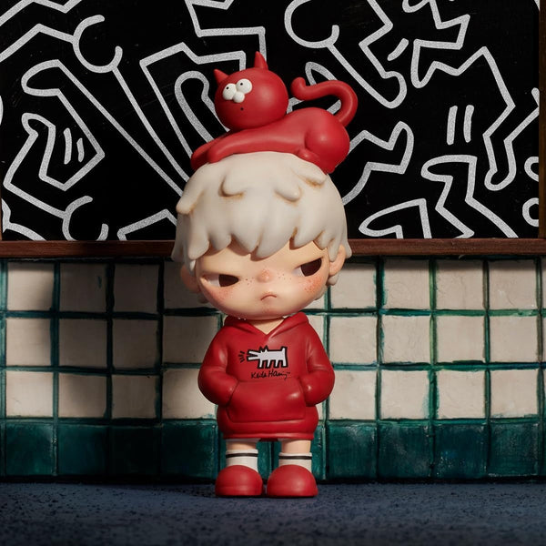 Hirono x Keith Haring Head Cat Figure (10 cm)