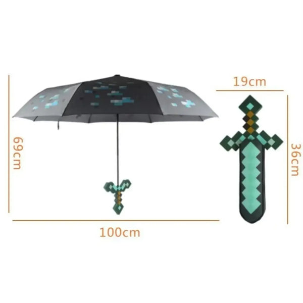 Minicraft Diamond Sword UV Umbrella