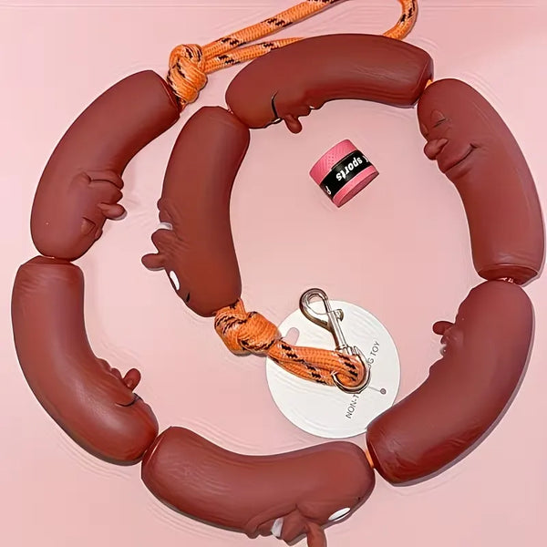 Frankfurter Link Novelty Sausage Pet Leash