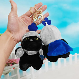Shadow Cat Knight Plush Keychain