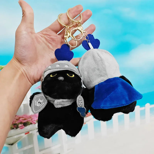 Shadow Cat Knight Plush Keychain