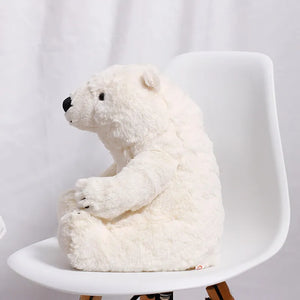 Arctic Solace Snowy Polar Bear Plush (35 cm)