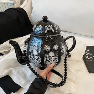 Nocturnia Gothic Brew Skull Teapot Bag