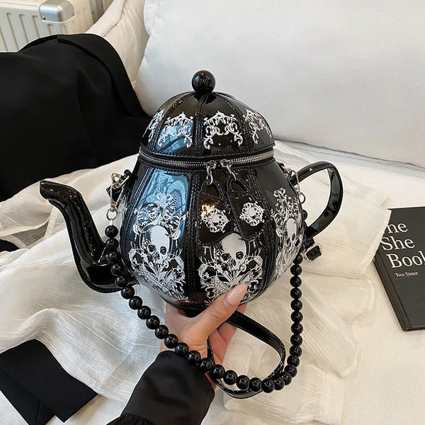 Nocturnia Gothic Brew Skull Teapot Bag