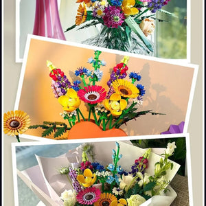 Wildflower Bouquet Botanical Building Blocks (959 Pcs)