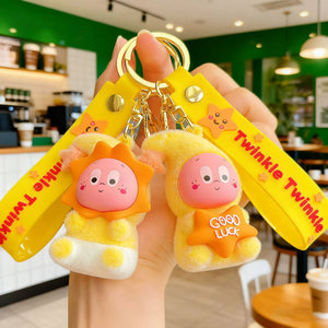 Twinkle Twinkle Velvet Star Flocked Keychain