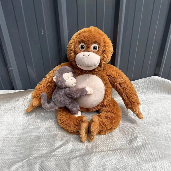 Wild Harmony Mother and Baby Monkey Plush (35 cm)