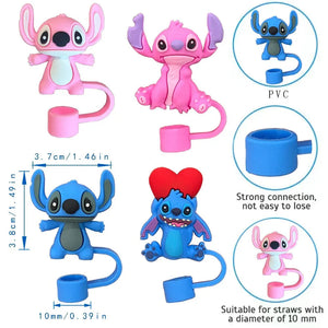 Cute Stitch Tumbler Straw Cap