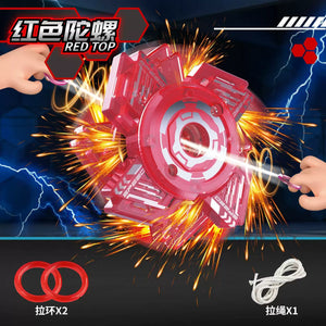 Spark-Burst Velocity Blade Pull-String Battle Top