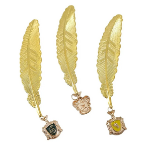 Hogwarts Academia Golden Feather Bookmark