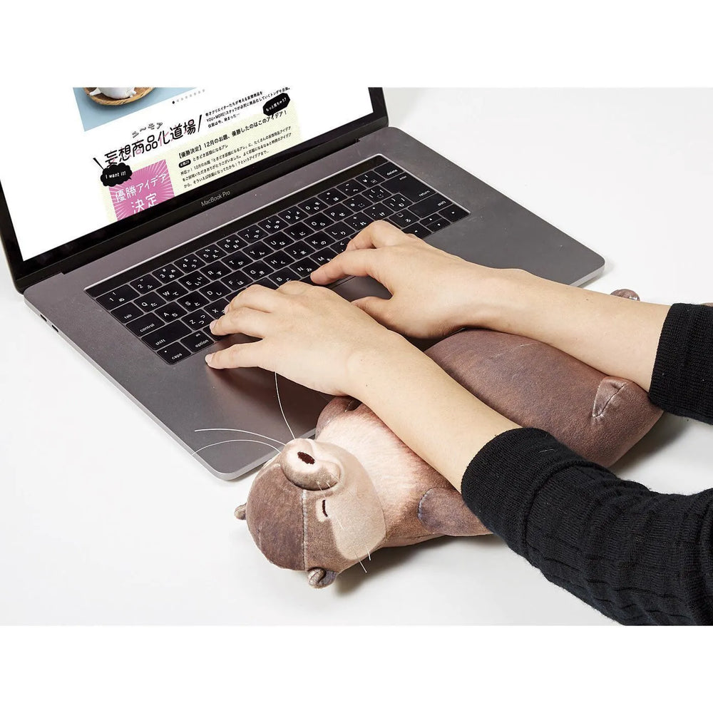 Sea Otter 2-in-1 Plush Wrist Pad & Desk Organizer