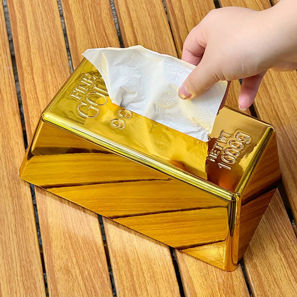 Gold Brick Novelty Tissue Box