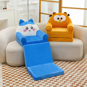 Kawaii Character Three-Fold Plush Sofa Bed