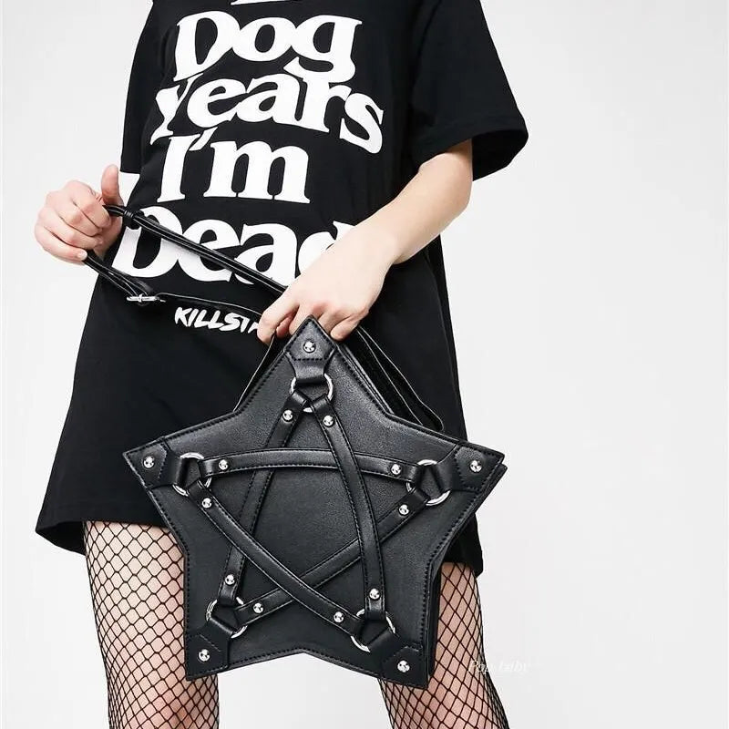 Nocturnia Pentagram Shield Harajuku Gothic Star Bag
