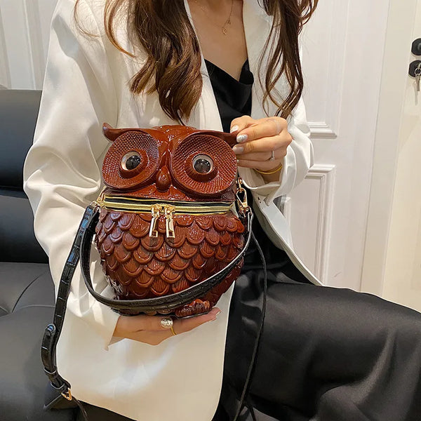 Athena Owl Nocturnal Satchel Handbag