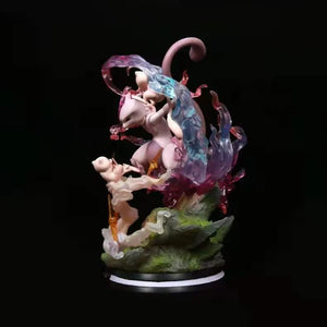 Mewtwo & Mew Illuminated Psystrike Vortex Ver. Figure (25 cm)