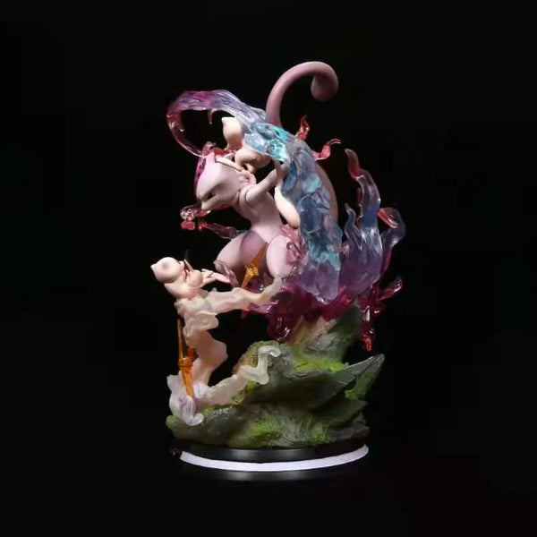 Mewtwo & Mew Illuminated Psystrike Vortex Ver. Figure (25 cm)