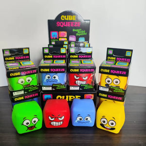 Super Solid Emoji Stress Relief Cube (Set of 4)