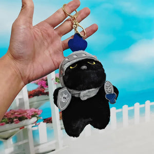 Shadow Cat Knight Plush Keychain