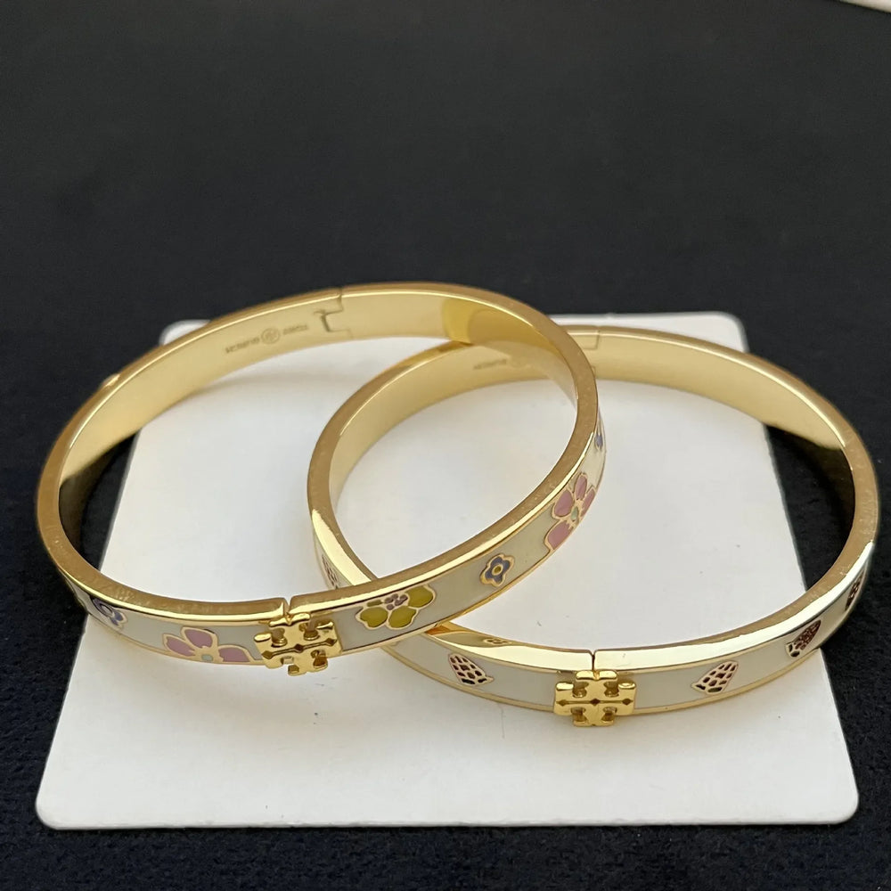 T-Luxe Botanical Glaze Openable Bangle