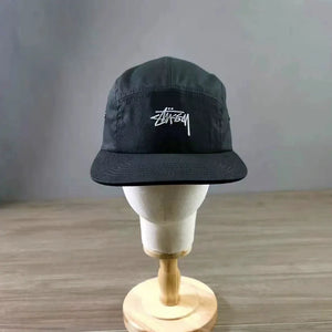 Stussy Black Stock Adjustable Skateboard Cap