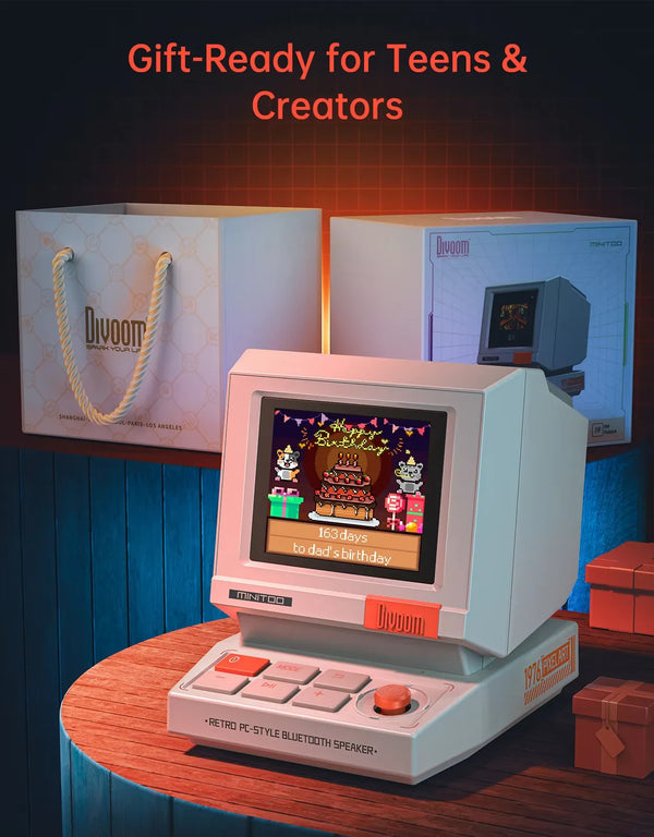 Divoom MiniToo Retro Bluetooth Speaker