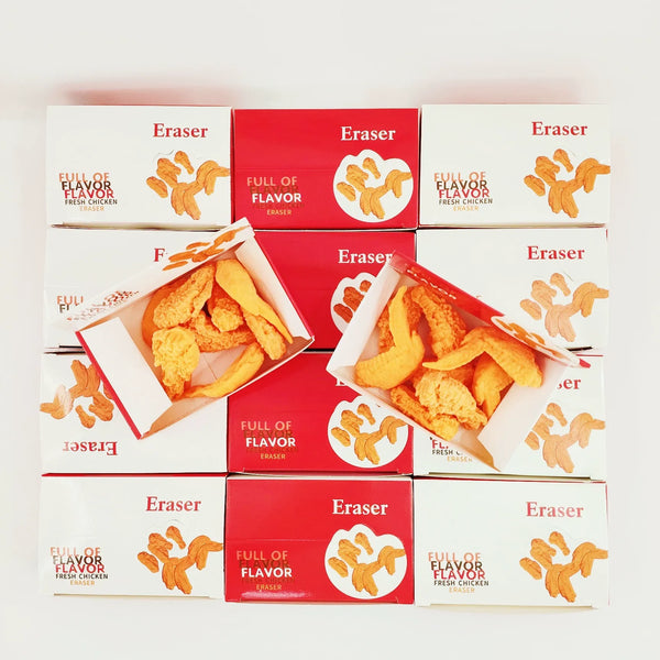 Fried Chicken Simulation Eraser (Set of 8)