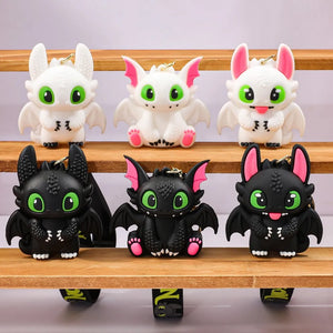 Toothless & Light Fury Elite Dragon Keychains