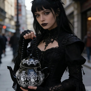 Nocturnia Gothic Brew Skull Teapot Bag
