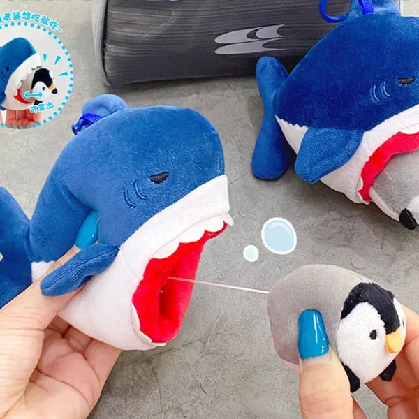 Shark Penguin Pop Plush Keychain