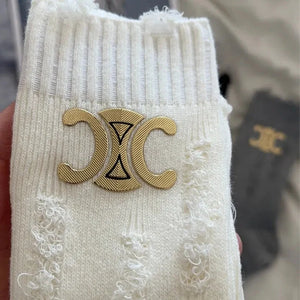 SEL-N Distressed Ribbed Socks (Set of 4)