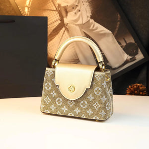 Prism Monogram Luxe Leather Satchel