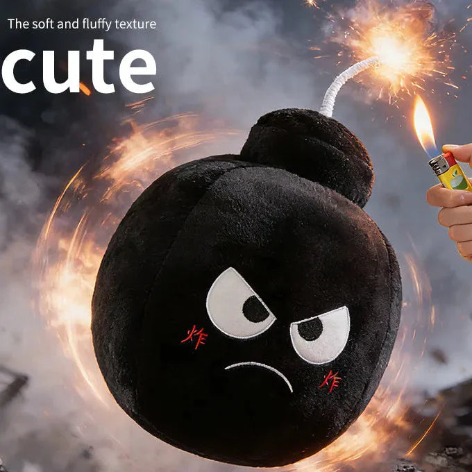 Retro Comic-Style Bomb Plush