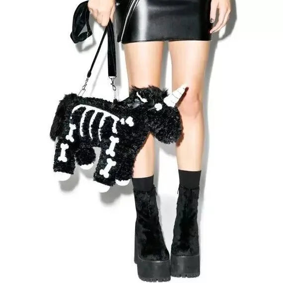 Nocturnia Phantom Stallion Plush Unicorn Bag