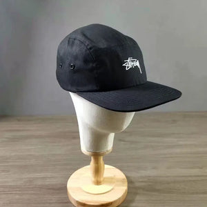 Stussy Black Stock Adjustable Skateboard Cap