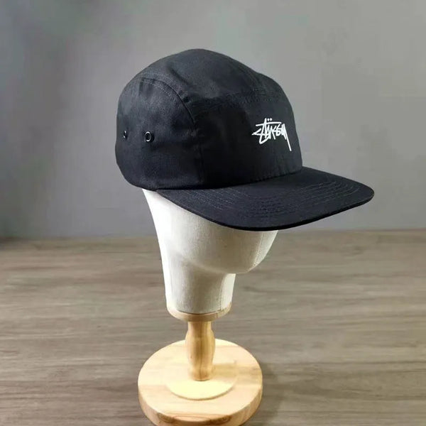 Stussy Black Stock Adjustable Skateboard Cap