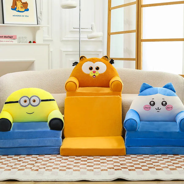 Kawaii Character Three-Fold Plush Sofa Bed