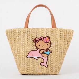 Sanrio Hello Kitty Seaside Sunshine Straw Tote