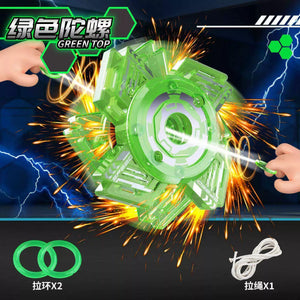 Spark-Burst Velocity Blade Pull-String Battle Top