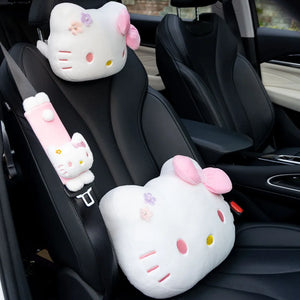 Hello Kitty Pastel Floral Premium Belt & Car Pillow