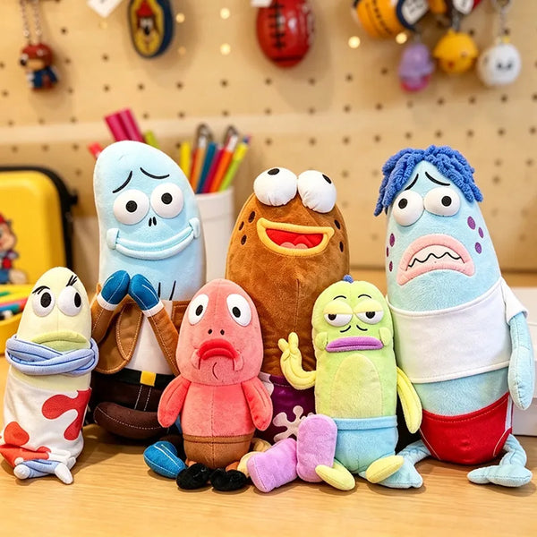 Iconic Bikini Bottom Background Fish Plushies